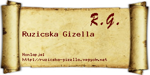 Ruzicska Gizella névjegykártya