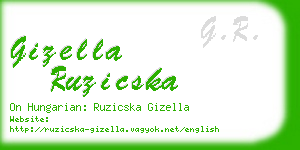 gizella ruzicska business card